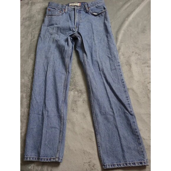 Vintage Levi's 505 Regular Fit Pants Men's 34X32 Blue Denim Straight Workwear - Picture 1 of 13